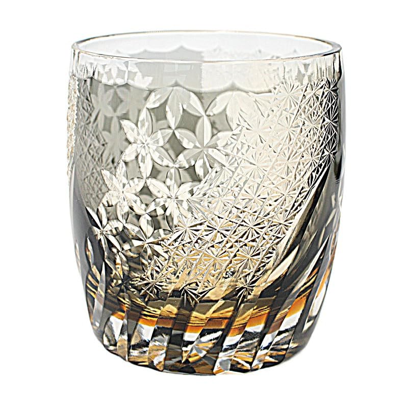 Amazon | ロックグラス クリスタル 切子ガラス 花柄デザイン